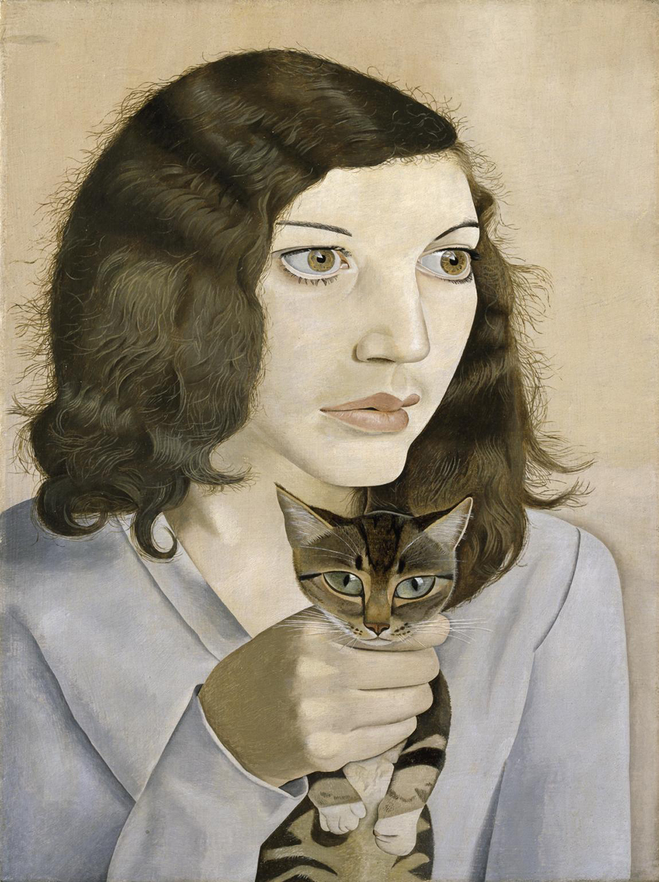 Girl with a Kitten 1947 Lucian Freud 1922-2011 Bequeathed by Simon Sainsbury 2006, accessioned 2008 http://www.tate.org.uk/art/work/T12617