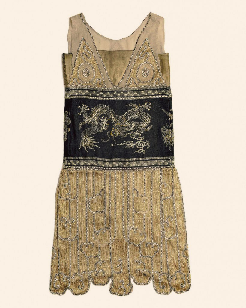 beaded dragon dress Vintage Metallic Pearly Beaded Fringe Flapper Dress  Recess